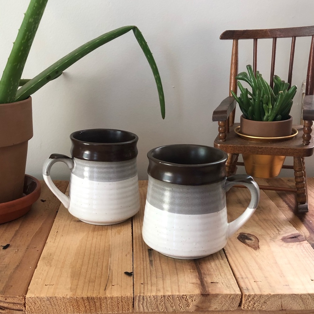 Boho ceramic mugs | set of 2